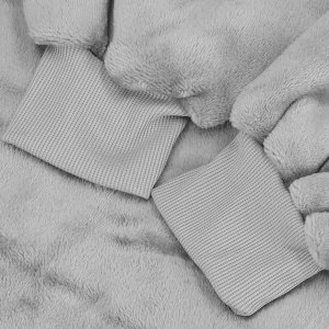 Springos Kocobluza damska oversize koc bluza 2w1 z kapturem ciepła szara UNIWERSALNY 8