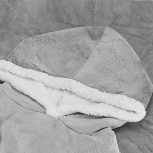 Springos Kocobluza damska oversize koc bluza 2w1 z kapturem ciepła szara UNIWERSALNY 10