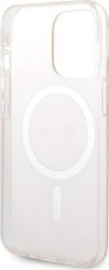 Ładowarka Guess Zestaw Guess etui + ładowarka bezprzewodowa GUBPP13LH4EACSP Apple iPhone 13 Pro różowy/pink hard case 4G Print MagSafe 7