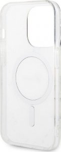 Ładowarka Guess Zestaw Guess etui + ładowarka bezprzewodowa GUBPP14XHMEACSH Apple iPhone 14 Pro Max biały/white hard case Marble MagSafe 7