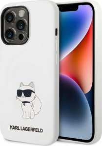 Karl Lagerfeld Etui Karl Lagerfeld KLHMP14XSNCHBCH Apple iPhone 14 Pro Max hardcase biały/white Silicone Choupette MagSafe 1