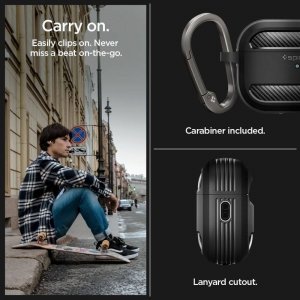 Spigen Etui Rugged Armor Apple AirPods Pro 2/1 Matte Black 4