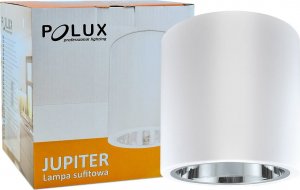 Lampa sufitowa Polux Jupiter 17 lampa sufitowa natynkowa tuba 1xE27 biała 4