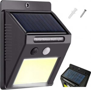 Kinkiet 4kom.pl Lampa solarna LED Zewnętrzna z czujnikiem ruchu i zmierzchu 48 LED COB 1