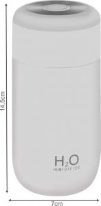 Nawilżacz powietrza 4kom.pl Nawilżacz powietrza dyfuzor zapachu LED Aromaterapia USB Biały 2