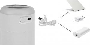 Nawilżacz powietrza 4kom.pl Nawilżacz powietrza dyfuzor zapachu LED Aromaterapia USB Biały 5