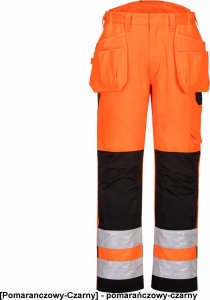 Portwest PW242 - Spodnie ostrzegawcze PW2 - pomarańczowy-czarny 48 1