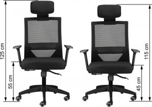 Krzesło biurowe Szchara X60 Czarne 13