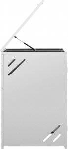 Ulsonix Osłona obudowa kosza kubła na śmieci z ukośnymi otworami STAL do 240 l 5