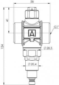 Afriso Zawór antyzamrożeniowy Afriso 1730000 AAV 300 G1 1/4" PN10 Kvs 70 m3/h 3