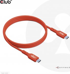Kabel USB Club 3D USB-C - USB-C 4 m Czerwony (CAC-1515) 1