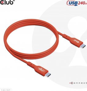 Kabel USB Club 3D USB-C - USB-C 4 m Czerwony (CAC-1515) 9