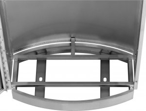 Kosz na śmieci Ulsonix Kosz na śmieci odpady miejski zewnętrzny z daszkiem otwierany STAL 68 l srebrny Kosz na śmieci odpady miejski zewnętrzny z daszkiem otwierany STAL 68 l srebrny 5