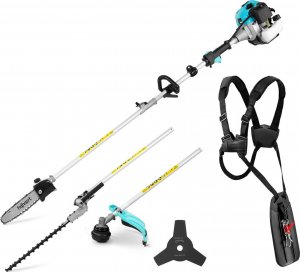 Hillvert Urządzenie wielofunkcyjne ogrodowe 4w1 kosa spalinowa podkaszarka nożyce do żywopłotu piła 1600 W Urządzenie wielofunkcyjne ogrodowe 4w1 kosa spalinowa podkaszarka nożyce do żywopłotu piła 1600 W 2