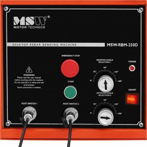 MSW Giętarka zaginarka do prętów strzemion elektryczna 2 pedały nożne 25 mm 180 stopni Giętarka zaginarka do prętów strzemion elektryczna 2 pedały nożne 25 mm 180 stopni 3