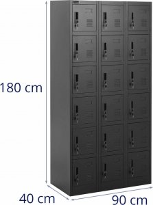 FROMM&STARCK Szafa skrytkowa depozytowa metalowa socjalna zamykana na klucz - 18 skrytek Szafa skrytkowa depozytowa metalowa socjalna zamykana na klucz - 18 skrytek 7