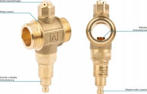 Afriso Zawór antyzamrożeniowy Afriso 1710000 AAV 100 G1" PN10 Kvs 55 m3/h 4