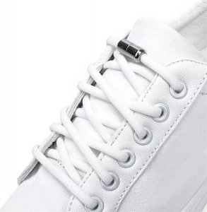 Aptel SZNUROWADŁA ELASTYCZNE Sznurówki bez Wiązania 100cm białe AG841 2