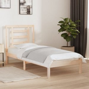 vidaXL Rama łóżka, lite drewno, 75x190 cm,2FT6, pojedyncza 1