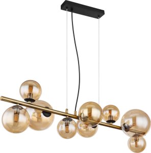 Lampa wisząca Globoeasterneurope Globo Riha 56135-9H lampa wisząca zwis 9x3,5W G9 LED 3000K złota/bursztynowa 6
