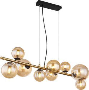 Lampa wisząca Globoeasterneurope Globo Riha 56135-9H lampa wisząca zwis 9x3,5W G9 LED 3000K złota/bursztynowa 7