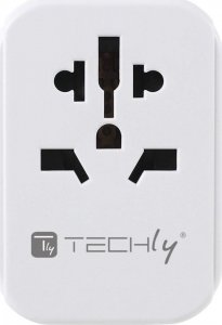Techly Techly Adapter Podróżny Wtyków Zasilania EU/UK/USA Ładowarka 3x USB 2