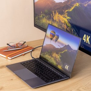 Kabel USB Reagle USB-C - HDMI 2 m Czarno-srebrny 2