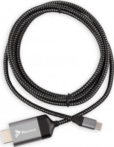 Kabel USB Reagle USB-C - HDMI 2 m Czarno-srebrny 9