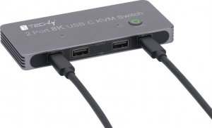 Przełącznik Techly TECHLY KVM USB-C Switch 8K DisplayPort 1.4 2xUSB-C 3xUSB 2.0 (365528) - 46280610 5