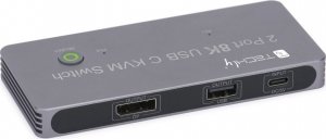 Przełącznik Techly TECHLY KVM USB-C Switch 8K DisplayPort 1.4 2xUSB-C 3xUSB 2.0 (365528) - 46280610 6