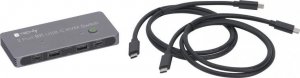 Przełącznik Techly TECHLY KVM USB-C Switch 8K DisplayPort 1.4 2xUSB-C 3xUSB 2.0 (365528) - 46280610 7