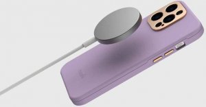 Moshi Moshi Napa MagSafe - Skórzane etui iPhone 14 Plus (Lavender Purple) 1