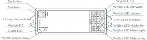 OXT Kontroler LED 5w1 ZigBee + RF RGBW+CCT TUYA 11