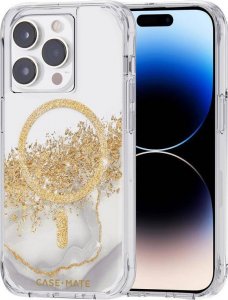 Case-Mate Case-Mate Karat MagSafe - Etui iPhone 14 Pro zdobione złotem (Marble) 1