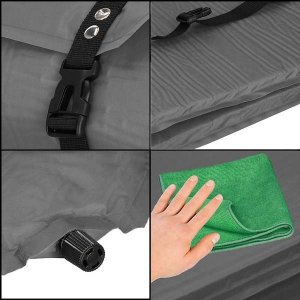 Springos Mata samopompująca 186 cm z poduszką mata turystyczna biwakowa z pokrowcem szara UNIWERSALNY 13