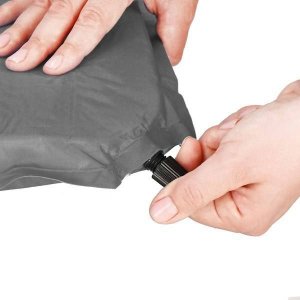 Springos Mata samopompująca 186 cm z poduszką mata turystyczna biwakowa z pokrowcem szara UNIWERSALNY 16