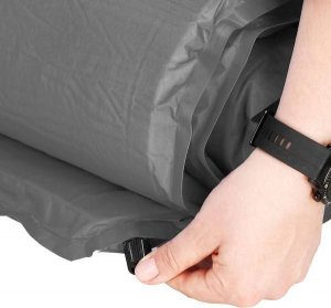 Springos Mata samopompująca 186 cm z poduszką mata turystyczna biwakowa z pokrowcem szara UNIWERSALNY 17