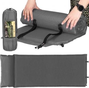 Springos Mata samopompująca 186 cm z poduszką mata turystyczna biwakowa z pokrowcem szara UNIWERSALNY 18