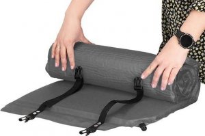 Springos Mata samopompująca 186 cm z poduszką mata turystyczna biwakowa z pokrowcem szara UNIWERSALNY 21