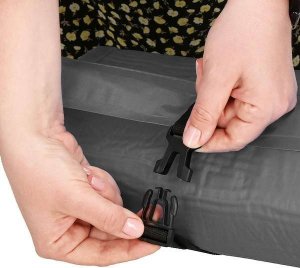 Springos Mata samopompująca 186 cm z poduszką mata turystyczna biwakowa z pokrowcem szara UNIWERSALNY 24