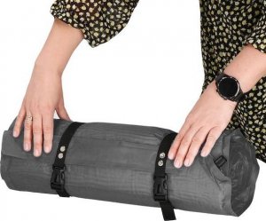 Springos Mata samopompująca 186 cm z poduszką mata turystyczna biwakowa z pokrowcem szara UNIWERSALNY 25
