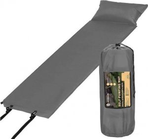 Springos Mata samopompująca 186 cm z poduszką mata turystyczna biwakowa z pokrowcem szara UNIWERSALNY 30