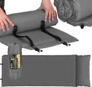 Springos Mata samopompująca 186 cm z poduszką mata turystyczna biwakowa z pokrowcem szara UNIWERSALNY 3