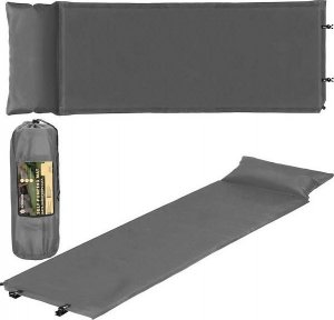 Springos Mata samopompująca 186 cm z poduszką mata turystyczna biwakowa z pokrowcem szara UNIWERSALNY 10