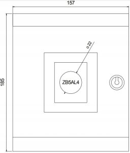 PCESP Skrzynka przeciwpożarowa PCE natynkowa z przyciskiem IP55 95PPWC11NT 2