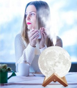Nawilżacz powietrza Gordon NAWILŻACZ POWIETRZA DYFUZOR KSIĘŻYC LAMPKA 3D LED 6
