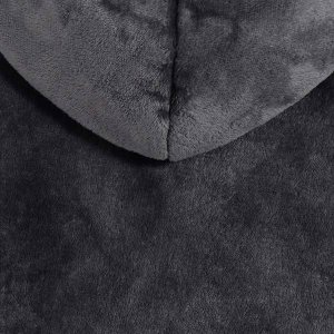 Springos Kocobluza damska oversize koc bluza 2w1 z kapturem ciepła grafitowa UNIWERSALNY 13