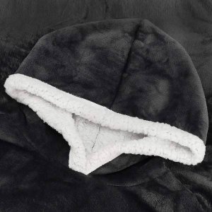 Springos Kocobluza damska oversize koc bluza 2w1 z kapturem ciepła grafitowa UNIWERSALNY 5