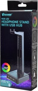 Vakoss Stojak na słuchawki Vakoss ST-1545 RGB 3x USB HUB 2