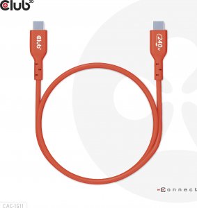 Kabel USB Club 3D USB-C - USB-C 1 m Czerwony (CAC-1511) 4